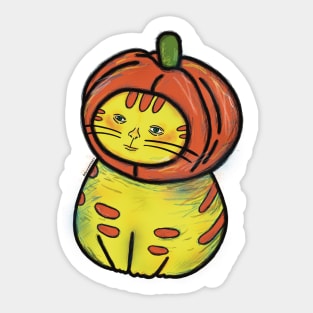 Pumpkin cat Sticker
